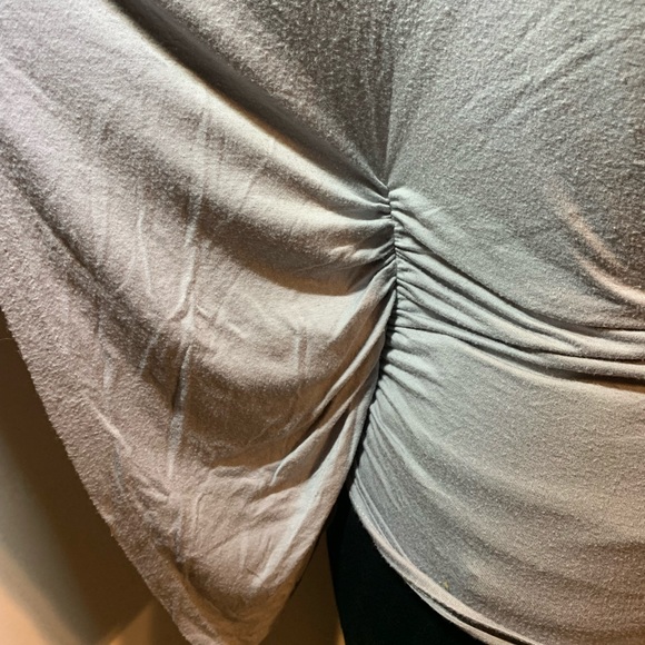 ❌SOLD🎃Patty Gray Batwing Ruched Top - Picture 7 of 9